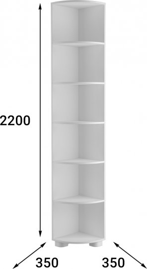 Стеллаж Монблан МБ-23 белое дерево