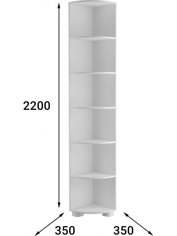 Стеллаж Монблан МБ-23 белое дерево