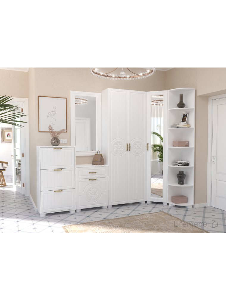 Стеллаж Монблан МБ-23 белое дерево