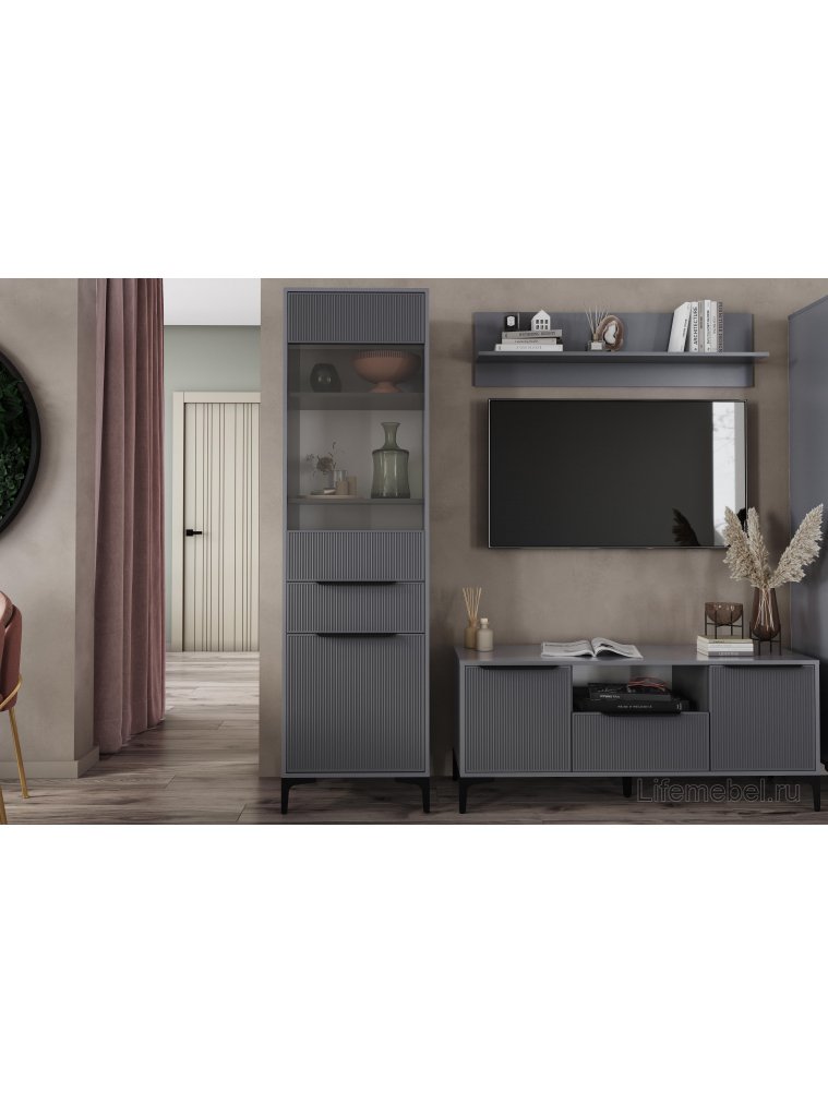 Стеллаж Иадама графит / графит софт