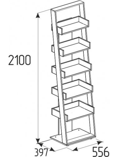 Стеллаж Nature 95 гаскон пайн / черный