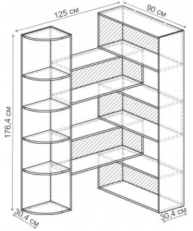 Стеллаж Норд-10.04 СТ.139.1250-00