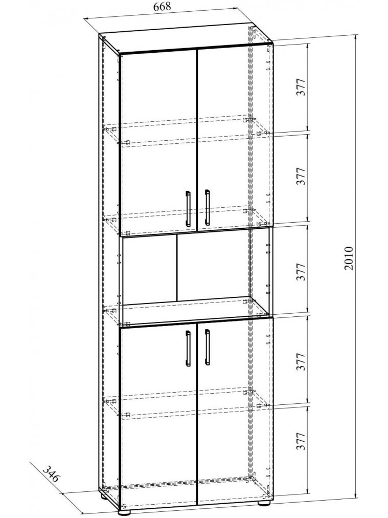 Стеллаж ОФ-301К блэквуд сатиновый