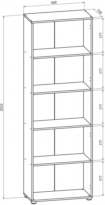 Стеллаж ОФ-30 блэквуд сатиновый