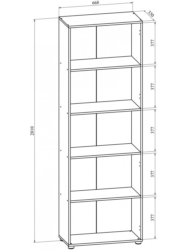 Стеллаж ОФ-30 северное дерево светлое