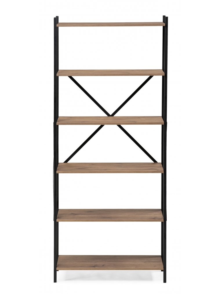 Стеллаж Осот дуб велингтон / черный матовый