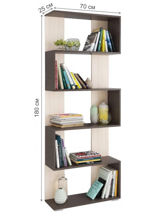 Стеллаж Ромео-1 венге / дуб молочный