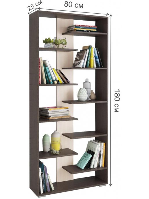 Стеллаж Ромео-3 венге / дуб молочный