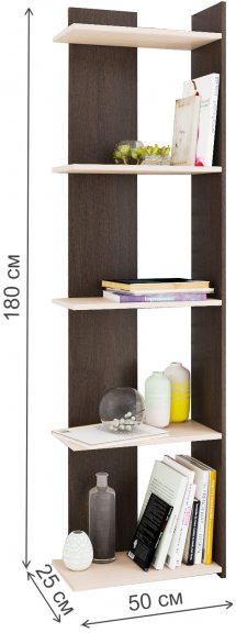 Стеллаж Ромео-7 венге / дуб молочный