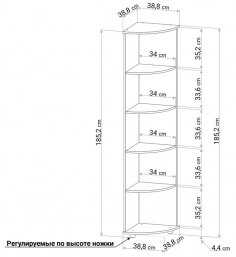 Стеллаж С4 дуб сонома