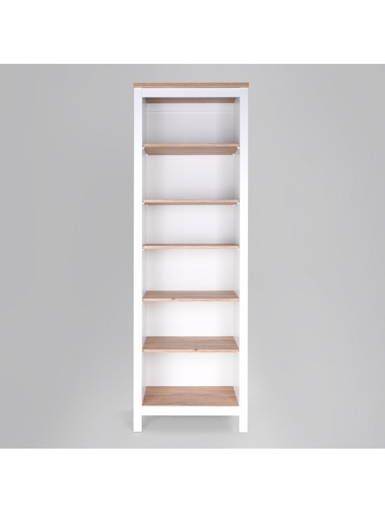 Стеллаж Сага 70 белый / ясень