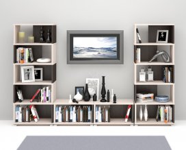 Стеллаж СБ-10-1 венге / карамель