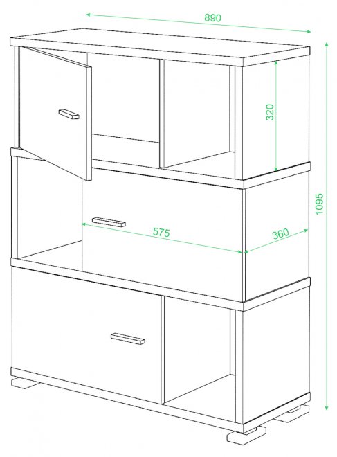 Стеллаж СБ-30-3 карамель