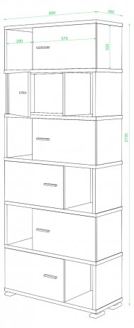 Стеллаж СБ-30-6 карамель