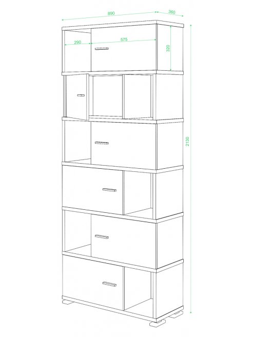 Стеллаж СБ-30-6 карамель