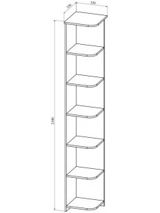 Стеллаж Агата АТ-9 северное дерево светлое