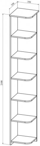 Стеллаж Агата АТ-9 северное дерево светлое