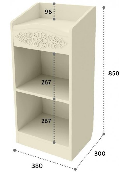 Стеллаж Ассоль АС-66 ваниль
