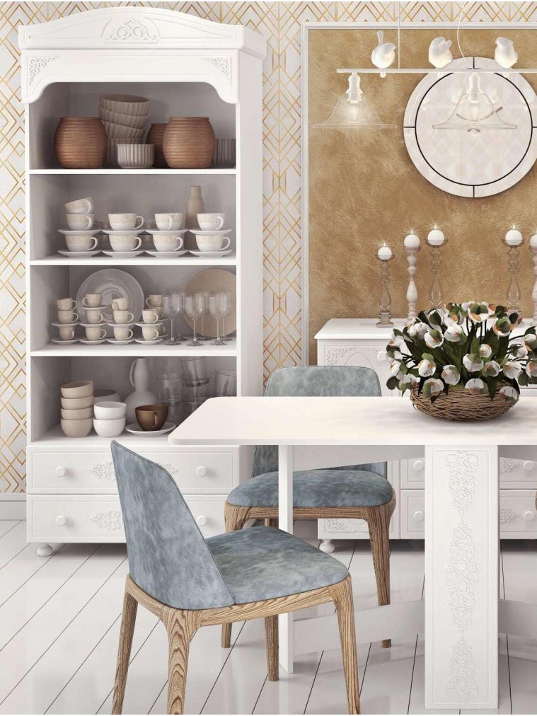 Стеллаж Ассоль АС-3 белое дерево