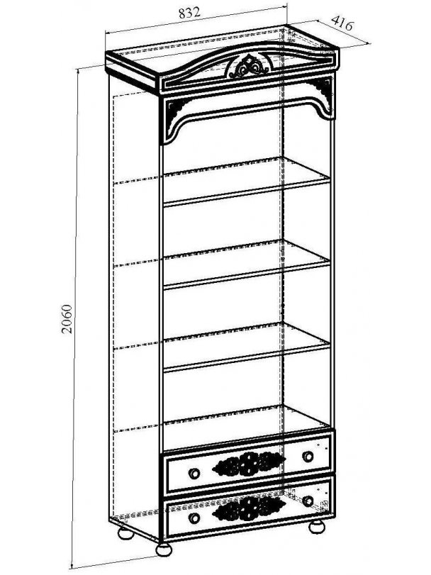 Стеллаж  Ассоль плюс АС-3 ваниль
