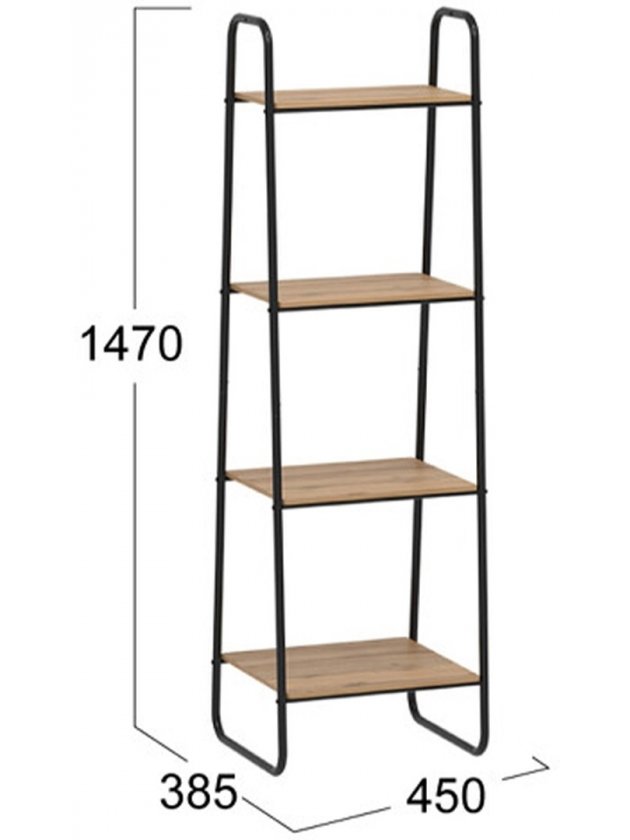 Стеллаж Скандинавия 14 черный