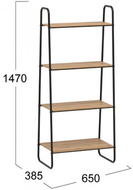 Стеллаж Скандинавия 24 черный