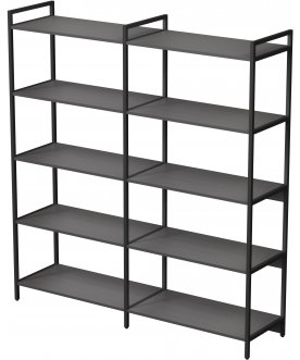 Стеллаж cubos 10СВ.6.400 графит / черный