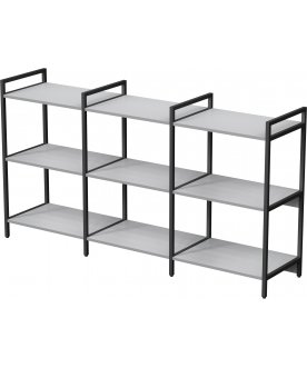 Книжный шкаф тройной 3 полки cubos 10ССТ.3.600 белый / черный