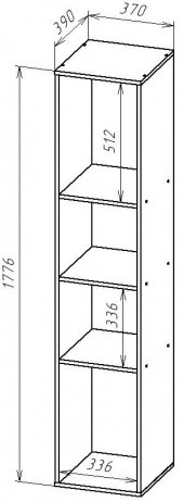 Стеллаж СТ171 дуб сонома