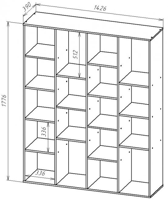 Стеллаж СТ174 белый