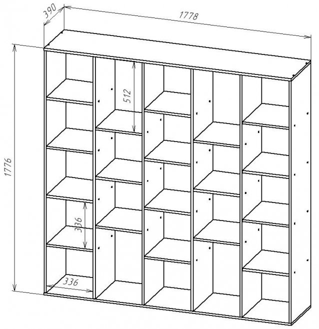 Стеллаж СТ175 дуб сонома