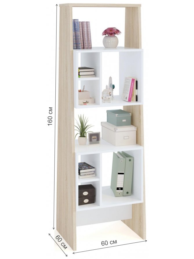 Стеллаж СТ-11 дуб сонома / белый
