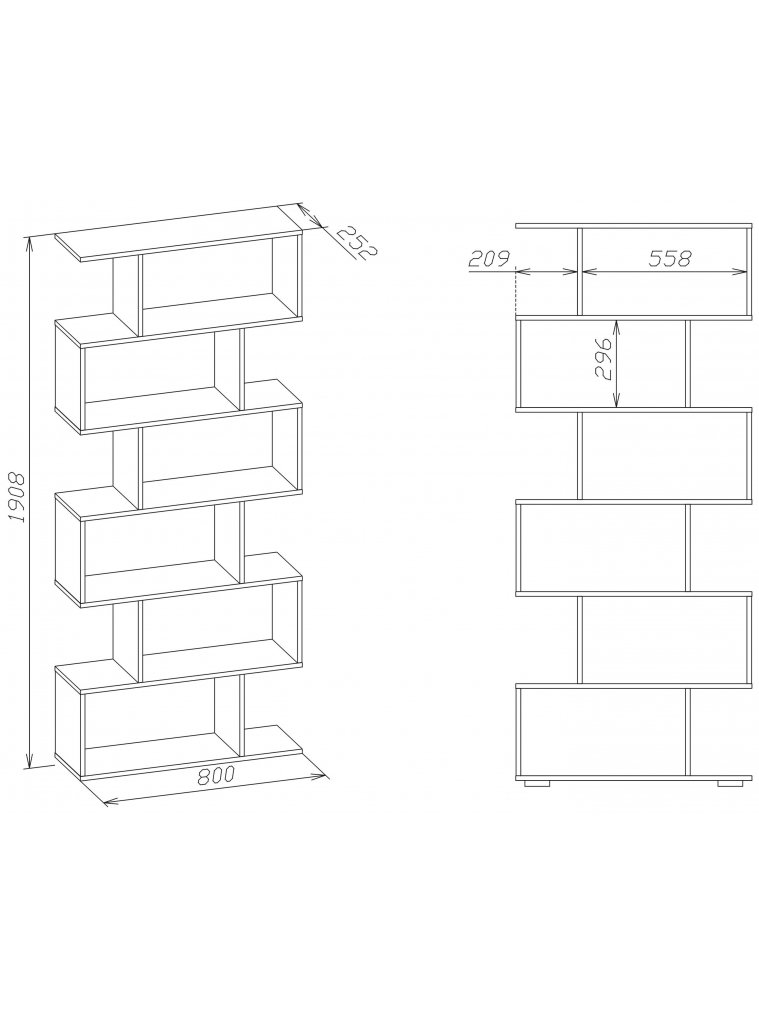 Стеллаж СТ-1 бетон
