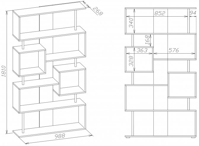 Стеллаж СТ-2 черный