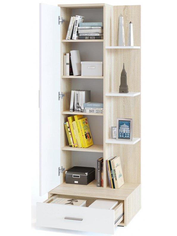 Стеллаж СТ-9 дуб сонома / белый