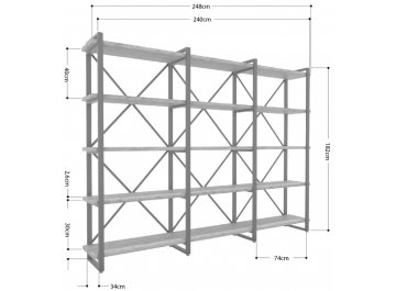 Стеллаж Айсберг Лофт 240х182-4