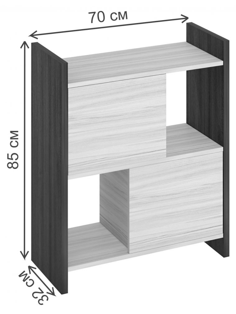 Стеллаж СТЛ-ЗН Ш шамони-ч