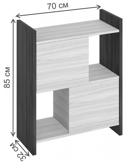 Стеллаж СТЛ-ЗН Ш шамони-ч
