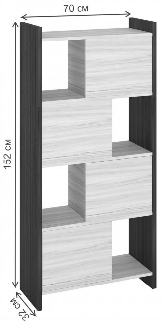 Стеллаж СТЛ-ЗВ Ш шамони-ч