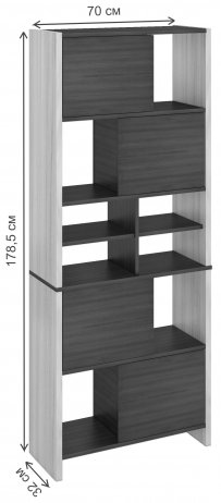 Стеллаж СТЛ-ЗВХ КБЕ карамель / белый