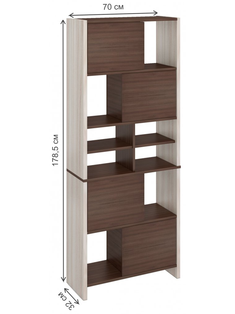 Стеллаж СТЛ-ЗВХ КШ карамель / шамони-ч