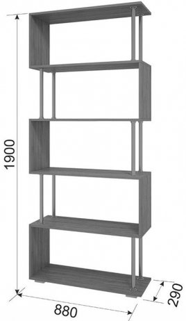 Стеллаж Стойка 6 P-024.1544 дуб сонома