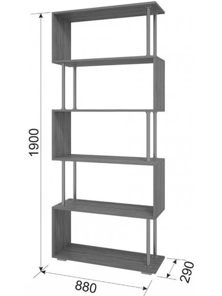 Стеллаж Стойка 6 P-024.1544 дуб сонома