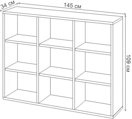 Стеллаж СУ ш3в1 Ш шамони-ч