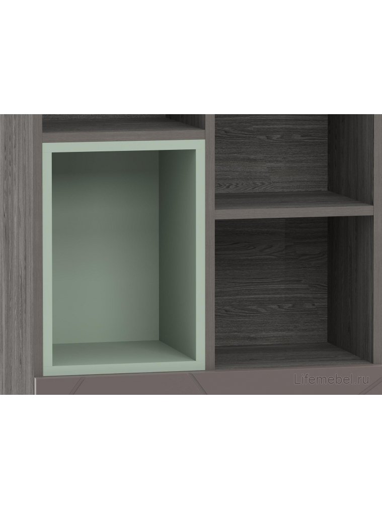 Стеллаж Summit 10 26 НМ 011.94 ПВХ софт графит / муссон / ясень анкор темный kr