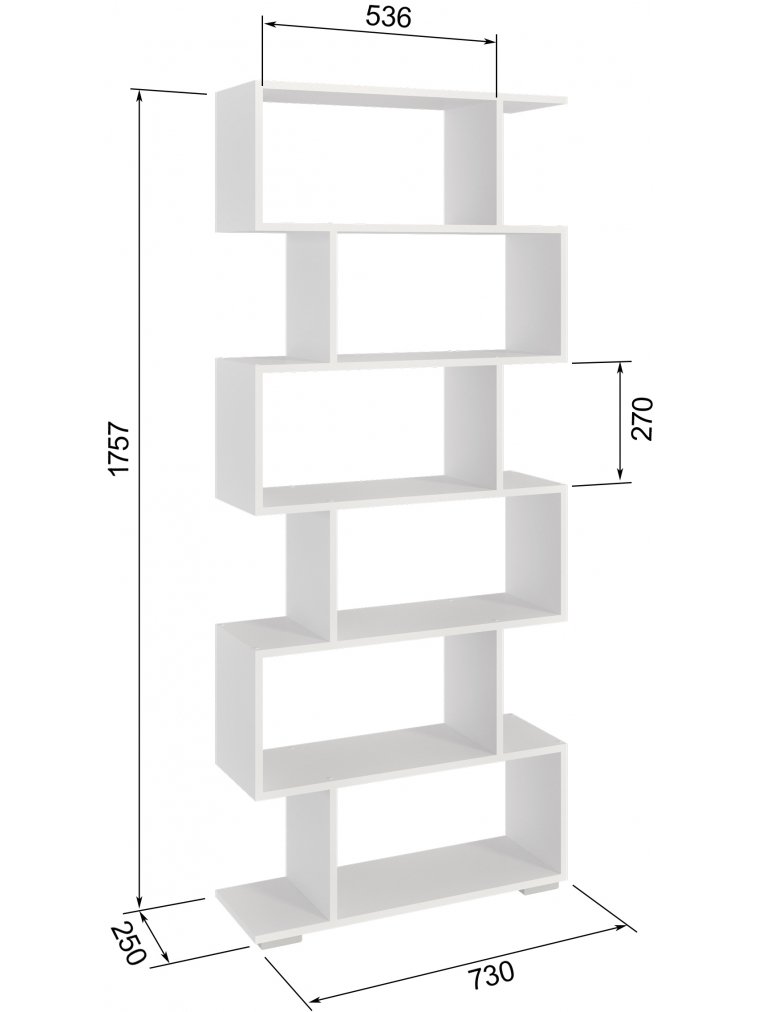 Стеллаж Найс 1 белый РЕ / белый РЕ