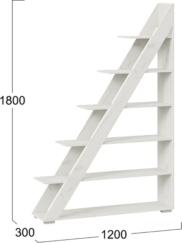 Стеллаж Тип 14 дуб крафт белый