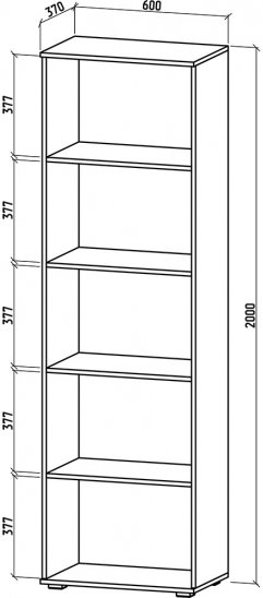 Стеллаж Тунис-4 белый
