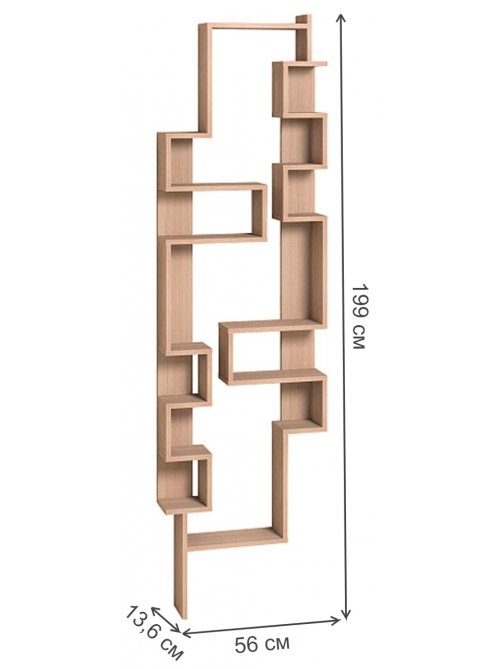 Стеллаж Twist дуб сонома