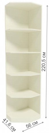 Стеллаж угловой Ливадия Л21 weave светлый